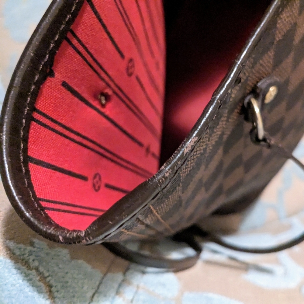 Preloved LV Neverfull MM Damier Ebene tote - Picture 2 of 8